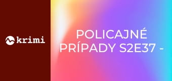 Policajné prípady S2E37 - Pedofil, Neverný otčim, Paranoja, Nočná smena