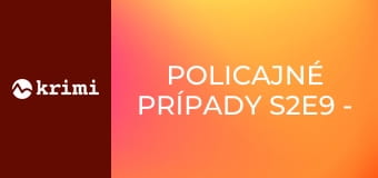 Policajné prípady S2E9 - Nestrážený kočík, Aféra, Sprejeri, Jednorázovka nechce odísť