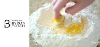 Фетучини с лимоново-чеснов крем