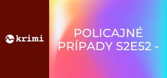 Policajné prípady S2E52 - Nezvestná dcéra, Parašutista, Ten pes je môj, Okradnutý taxikár