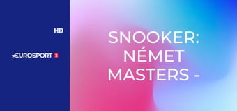 Snooker: Német Masters - Döntő