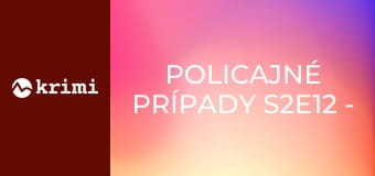 Policajné prípady S2E12 - Opatrovateľka, Milenec, Príučka, Zneužitie