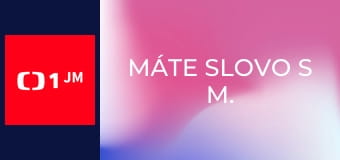 Máte slovo s M. Jílkovou