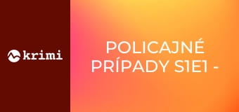 Policajné prípady S1E1 - Krádež v obchode, Agresívny revízor, Alkoholická matka