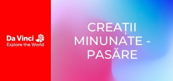 Creații minunate - Pasăre cu aripi din pahar