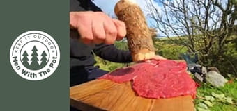 Сочни говежди рула, приготвени на открито