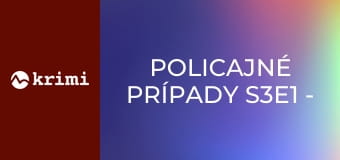 Policajné prípady S3E1 - Dobodaný muž, Zlodej samovrahom, Známa firma, Prepadnutý opilec