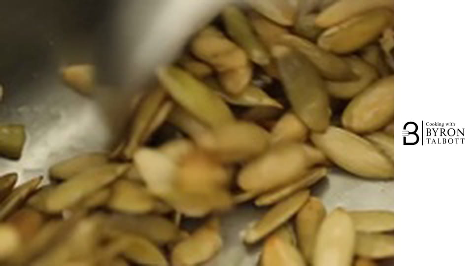 Вафли на балончета, сладолед и тиквени семки