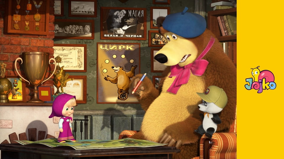 Máša a medveď S3E3 - Učíme sa jazdiť