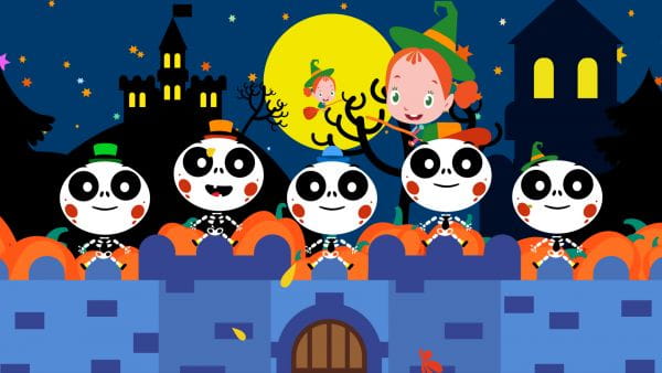 Five skeletons