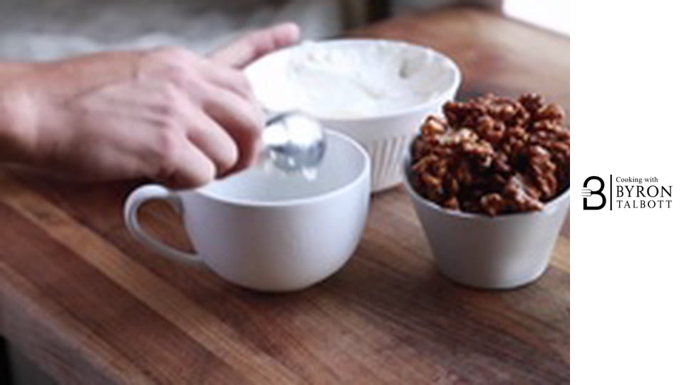 Walnut Crusted Chilean Sea Bass and Honey Candied Walnut Ice Cream