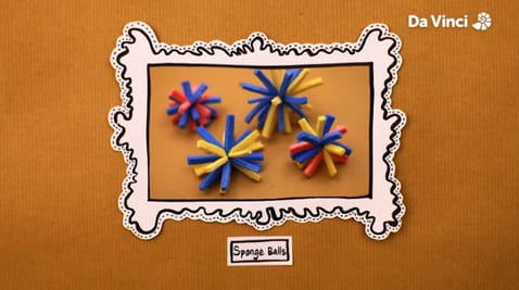 14. Guľôčky zo špongie