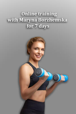 Urmărește online Online training with Maryna Borzhemska for 7 days